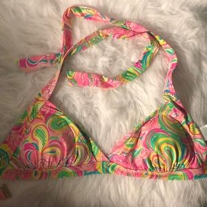 Lily Pulitzer bikini swim top flamingo M